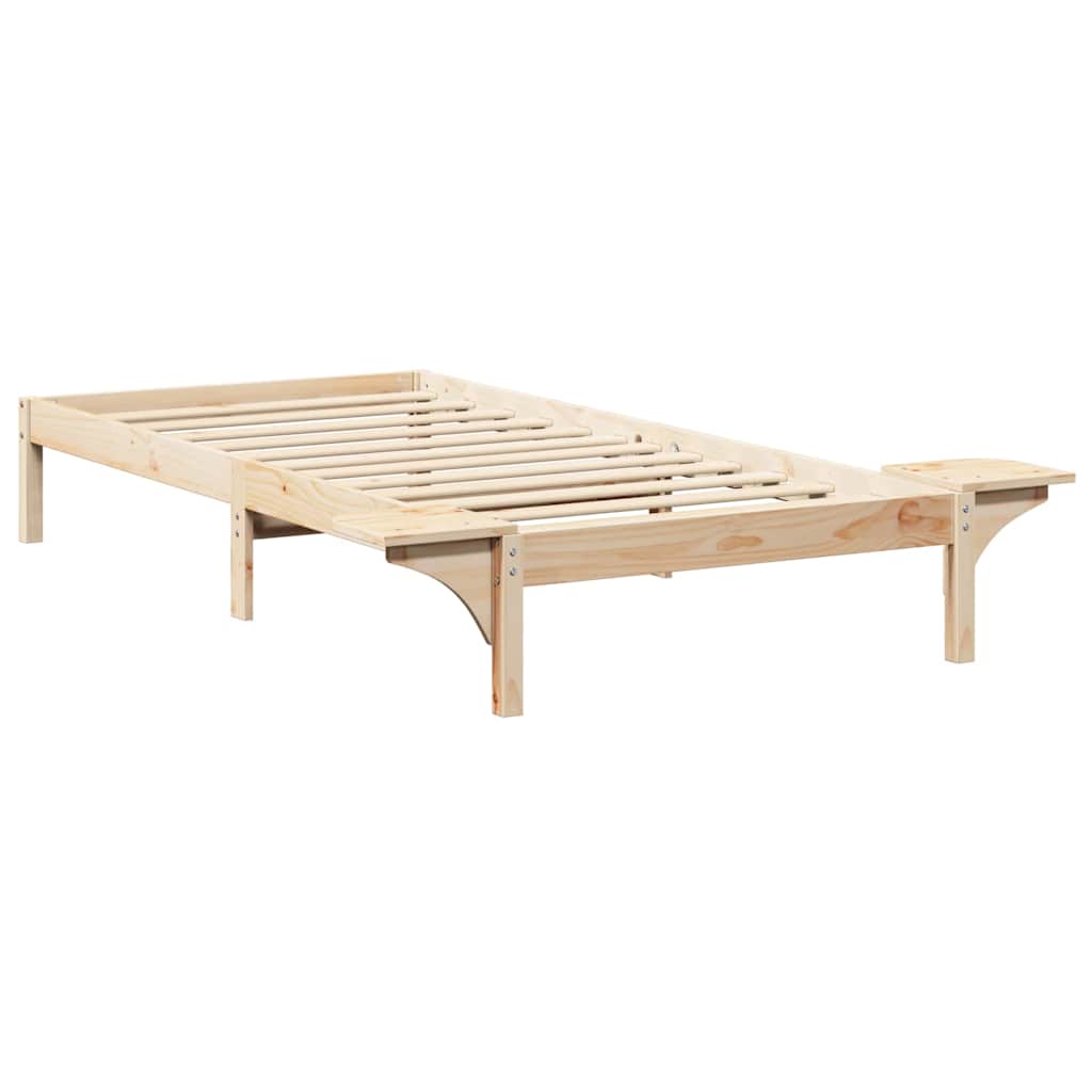 Krevetna konstrukcija Prirodna 75 x 190 cm Čvrsto borovo drvo