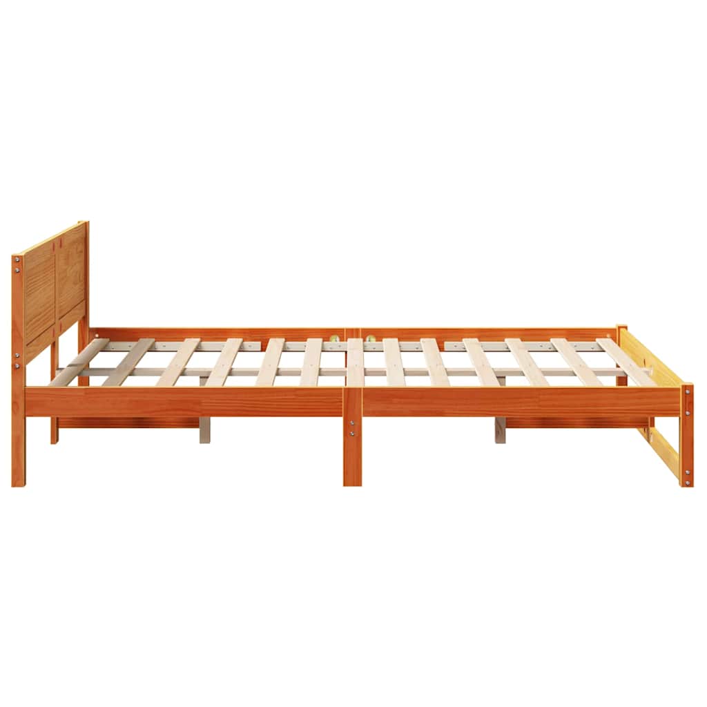 Krevetna konstrukcija s uzglavljem Vosak smeđa 120 x 200 cm