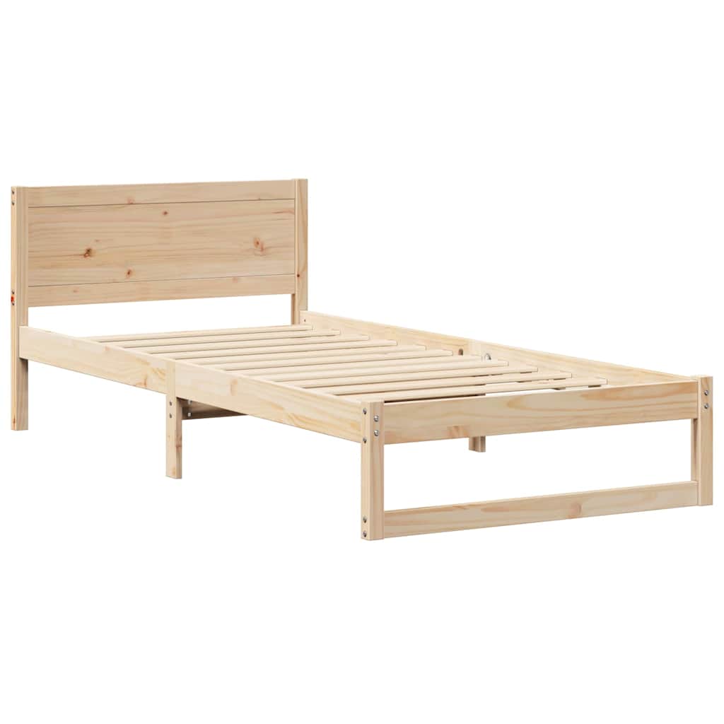 Krevetna konstrukcija Prirodna 80 x 200 cm Čvrsto borovo drvo