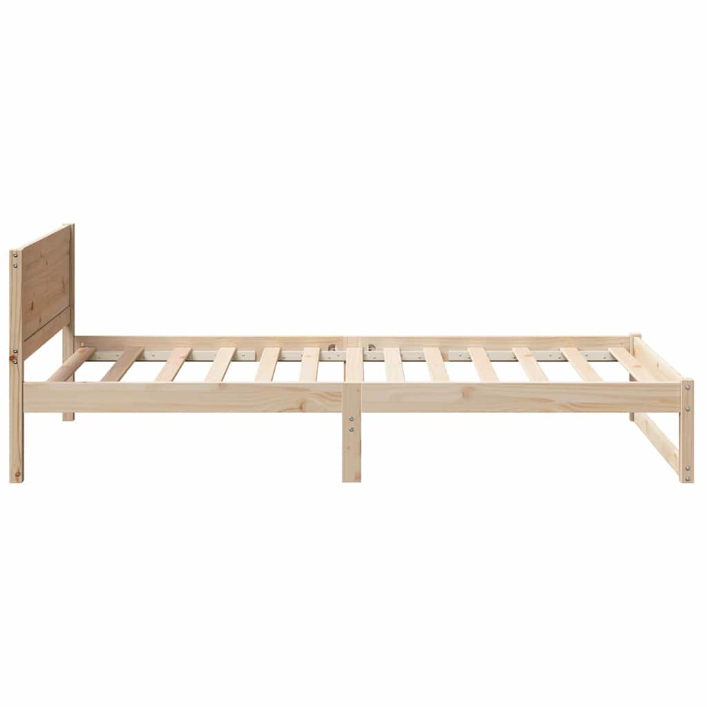 Krevetna konstrukcija Prirodna 75 x 190 cm Čvrsto borovo drvo