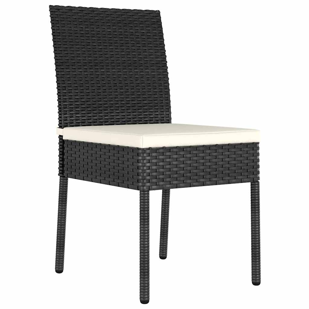 Vrtni set za objed 9 pcs Crna Čelik s prahom premazan