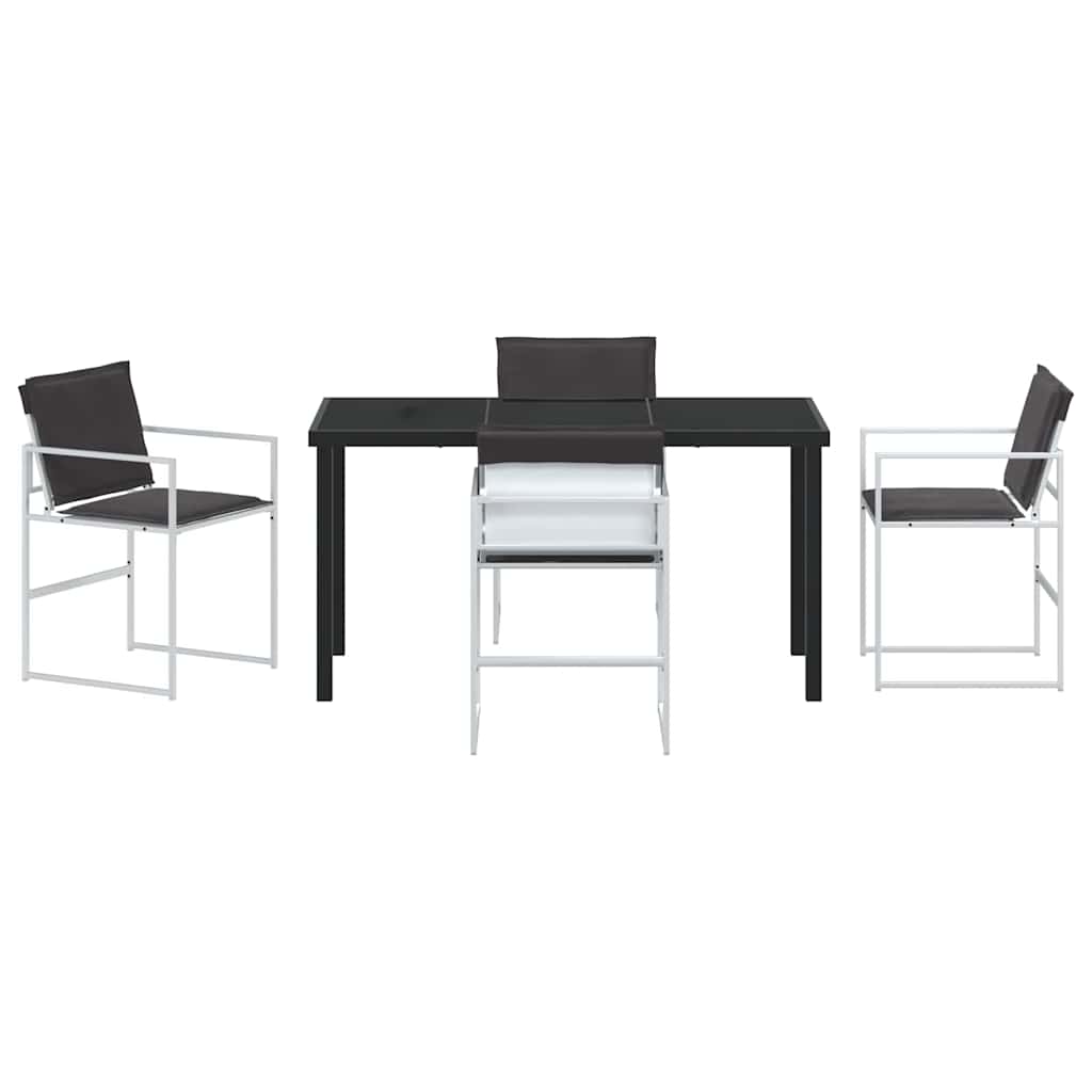 Vrtni set za objed 5 pcs Bijela 140 x 70 x 73 cm