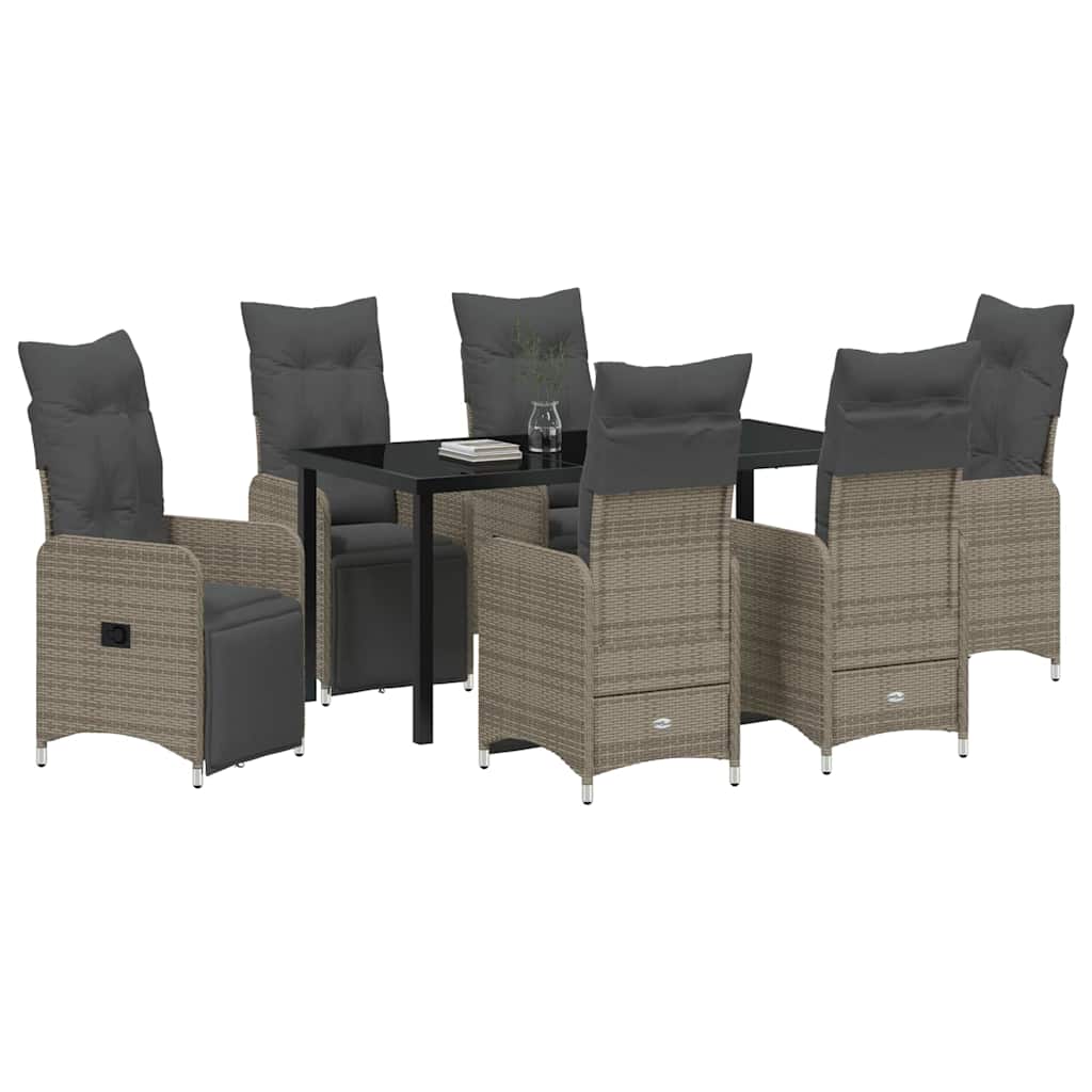 Vrtni set za objed 7 pcs Bež poliratan