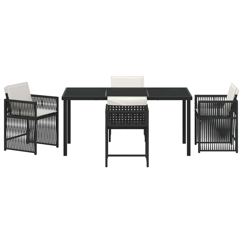 Vrtni set za objed 5 pcs Crna poliratan