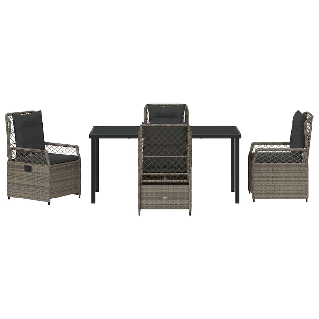 Vrtni set za objed 5 pcs Siva poliratan