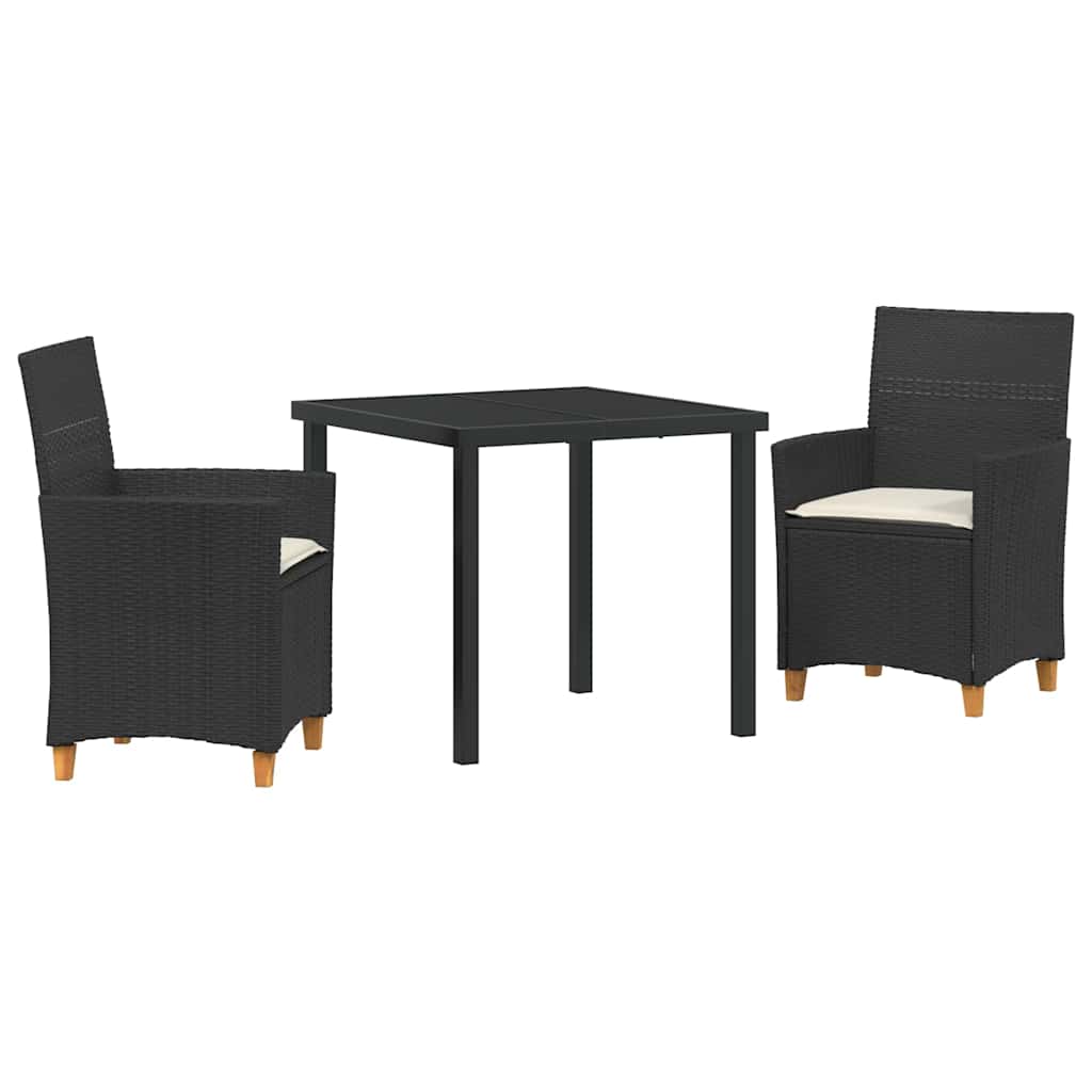 Vrtni set za objed 3 pcs Crna poliratan