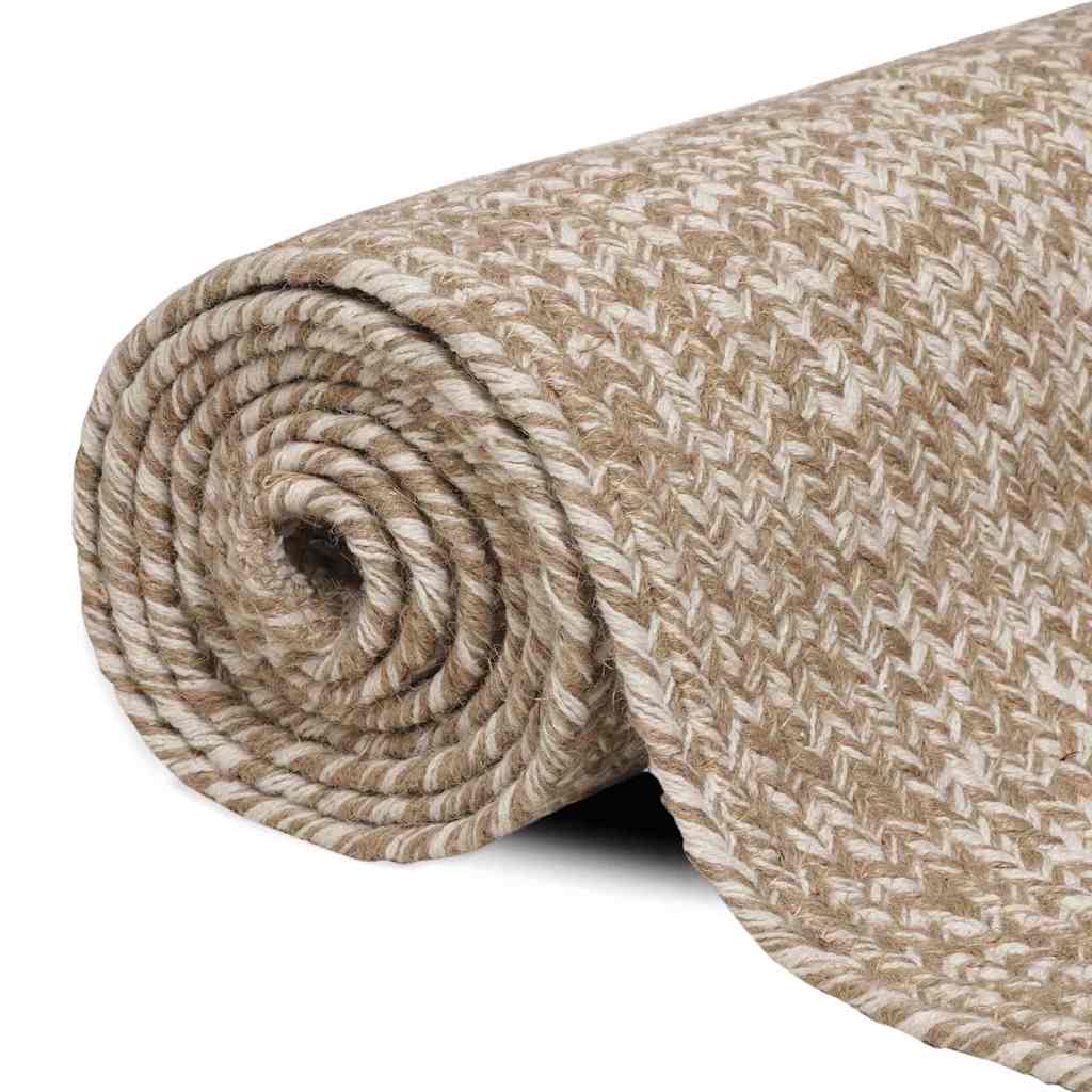 Tepisi za područja Prirodna i bijela 200 x 290 cm Juta