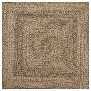 Tepisi za područja Prirodna i crna 160 x 160 cm Juta
