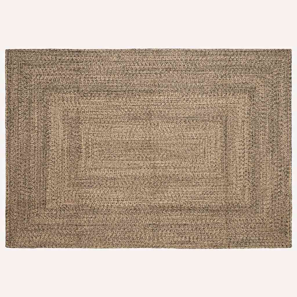 Tepisi za područja Prirodna i crna 240 x 340 cm Juta