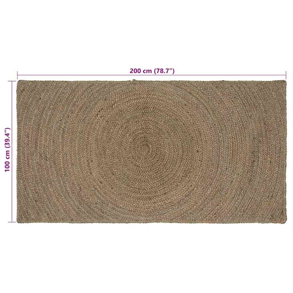 Tepisi za područja Siva 100 x 200 cm Juta