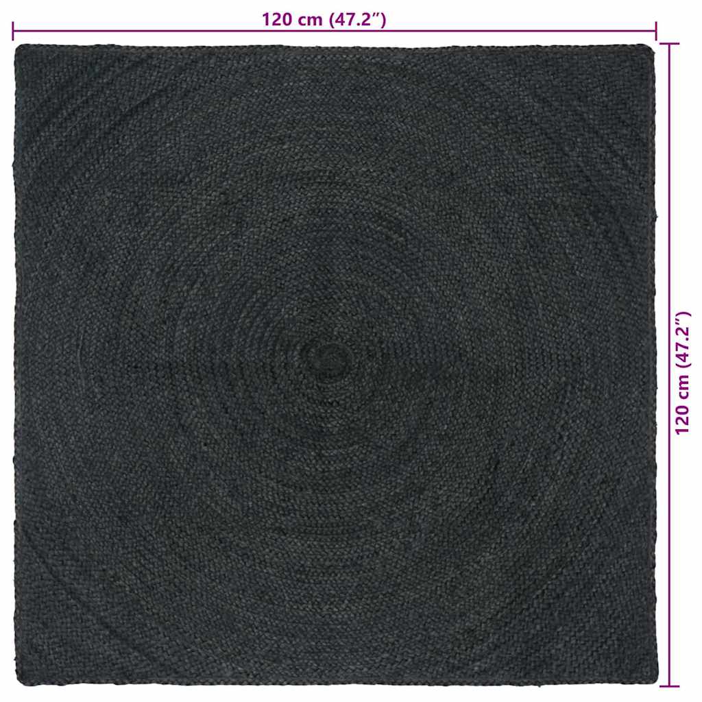 Tepisi za područja Tamnosiva 120 x 120 cm Juta