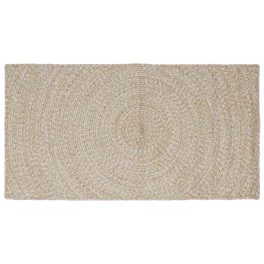 Tepisi za područja Prirodna i bijela 80 x 150 cm Juta