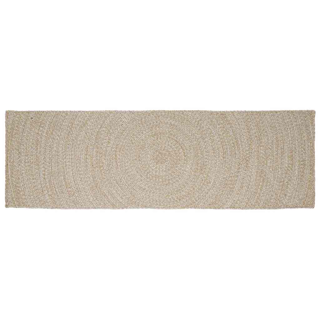 Tepisi za područja Prirodna i bijela 80 x 200 cm Juta