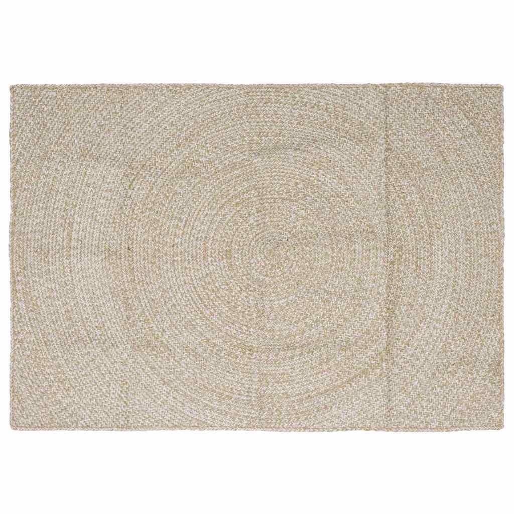 Tepisi za područja Prirodna i bijela 140 x 200 cm Juta