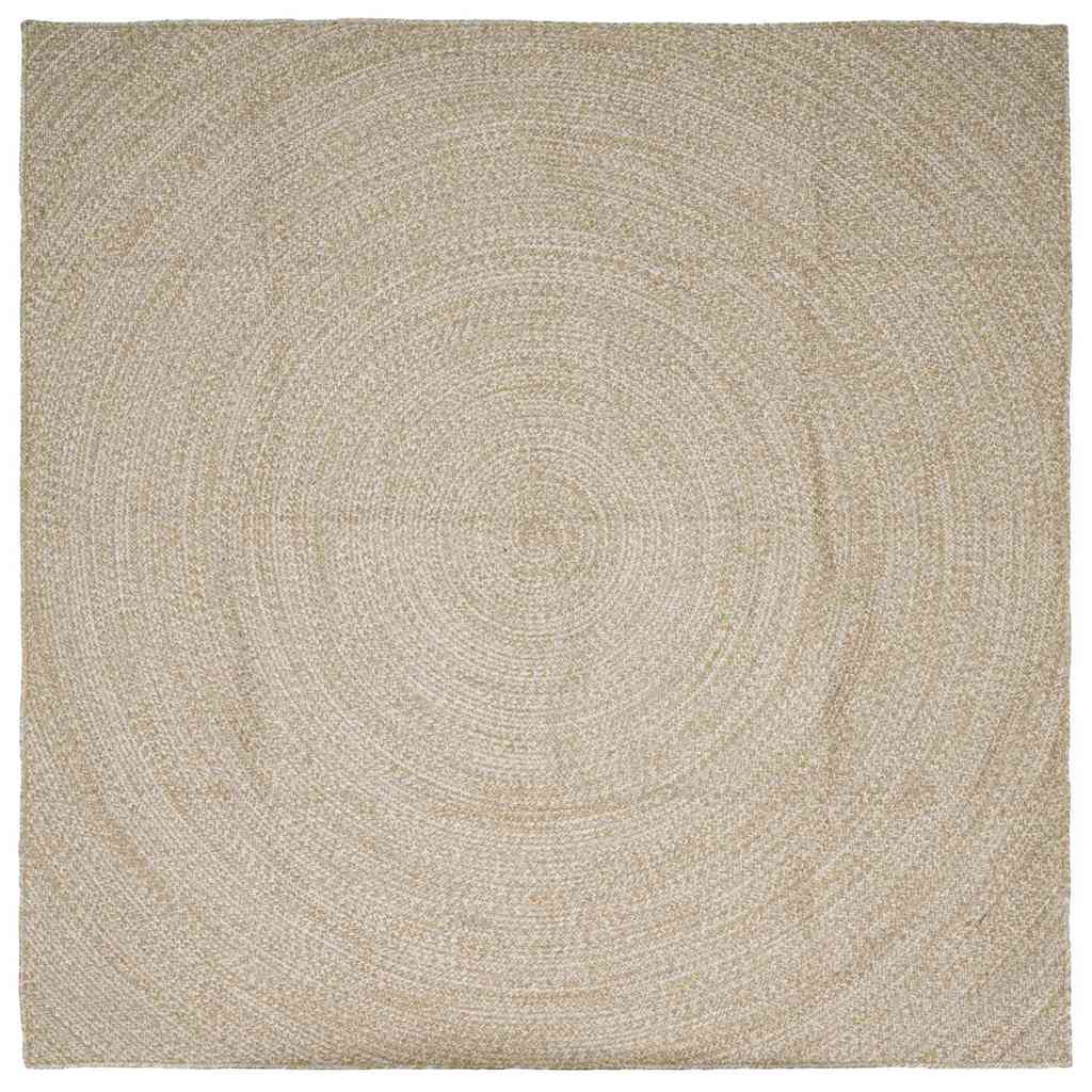 Tepisi za područja Prirodna i bijela 240 x 240 cm Juta