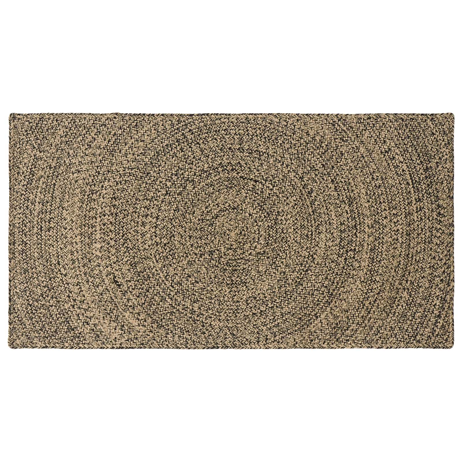 Tepisi za područja Prirodna i crna 80 x 150 cm Juta