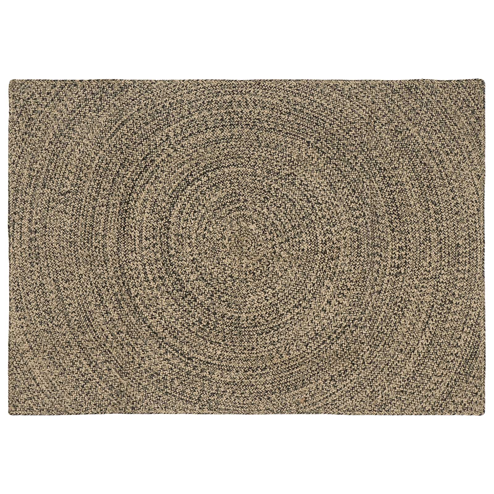 Tepisi za područja Prirodna i crna 120 x 170 cm Juta