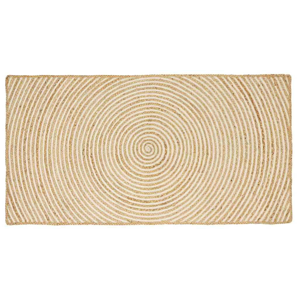 Tepisi za područja Bijela 100 x 200 cm Juta