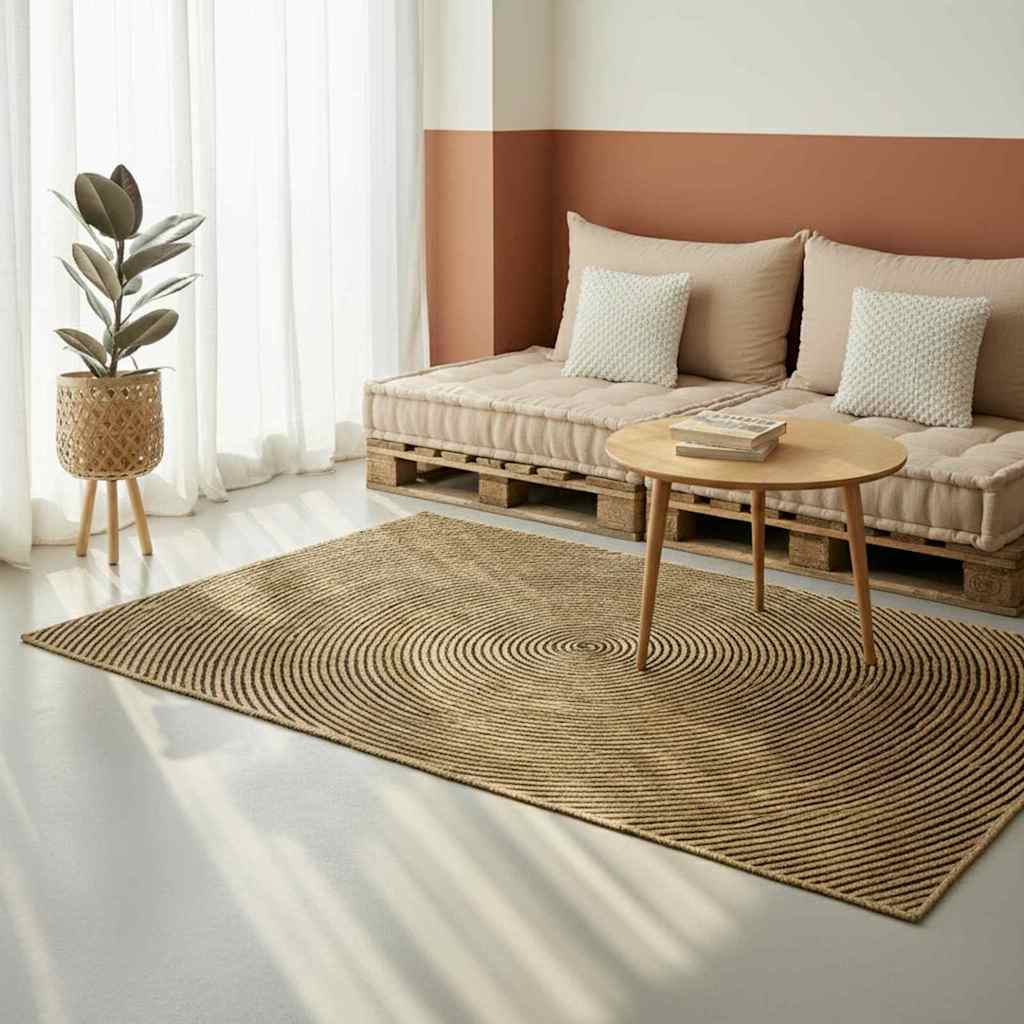 Tepisi za područja Crna 160 x 230 cm Juta