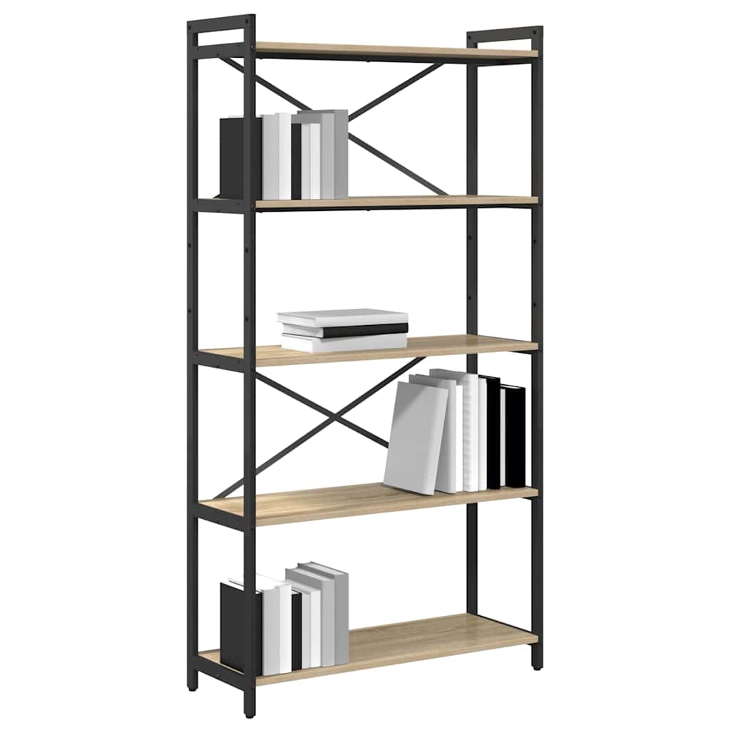 Polica Sonoma hrast 80 x 30 x 155 cm Konstruirano drvo