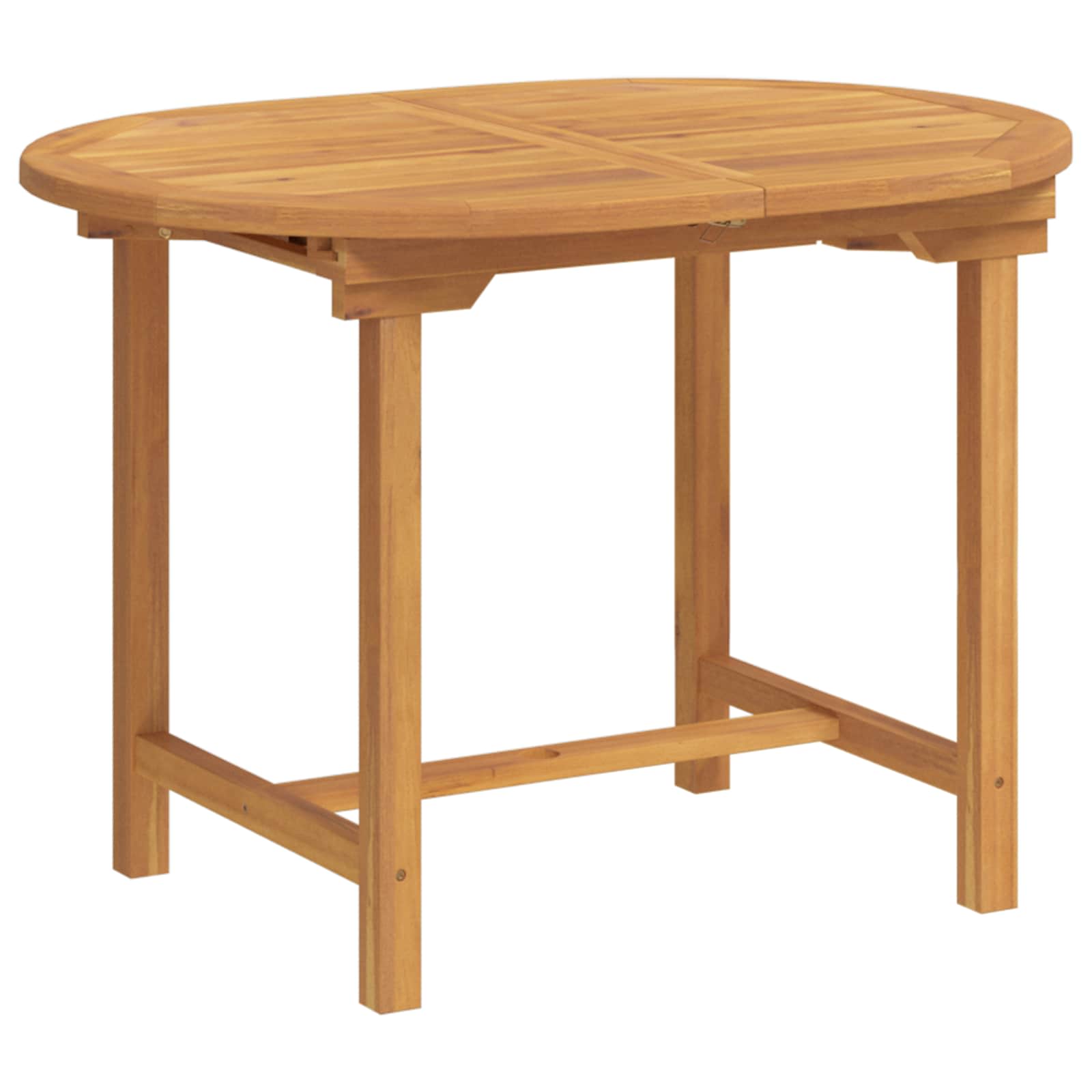 Vrtni set za objed 5 pcs Smeđa Čvrsto teak drvo