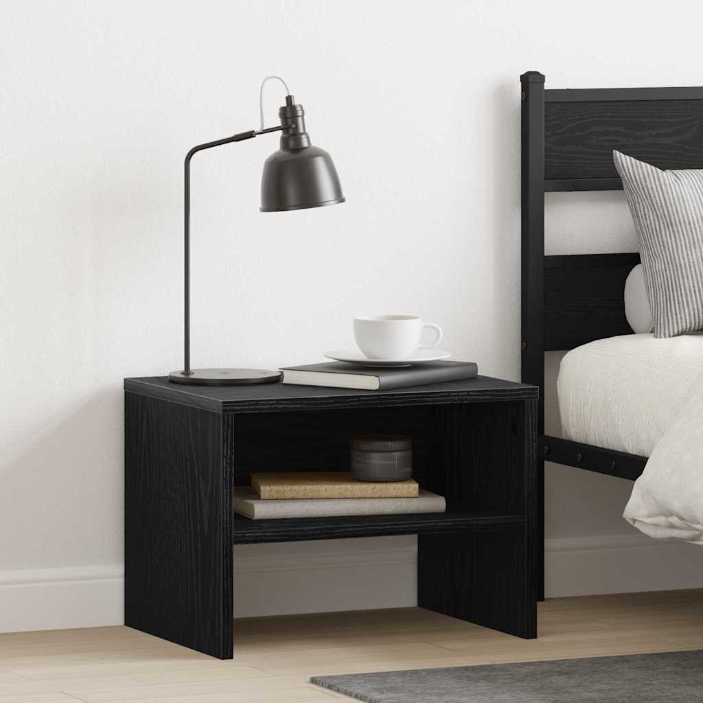Noćni ormar 2 pcs Crni hrast 40 x 40 x 30 cm Konstruirano drvo