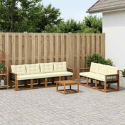 Set vanjskih sofa 8 kom. Prirodna i krem