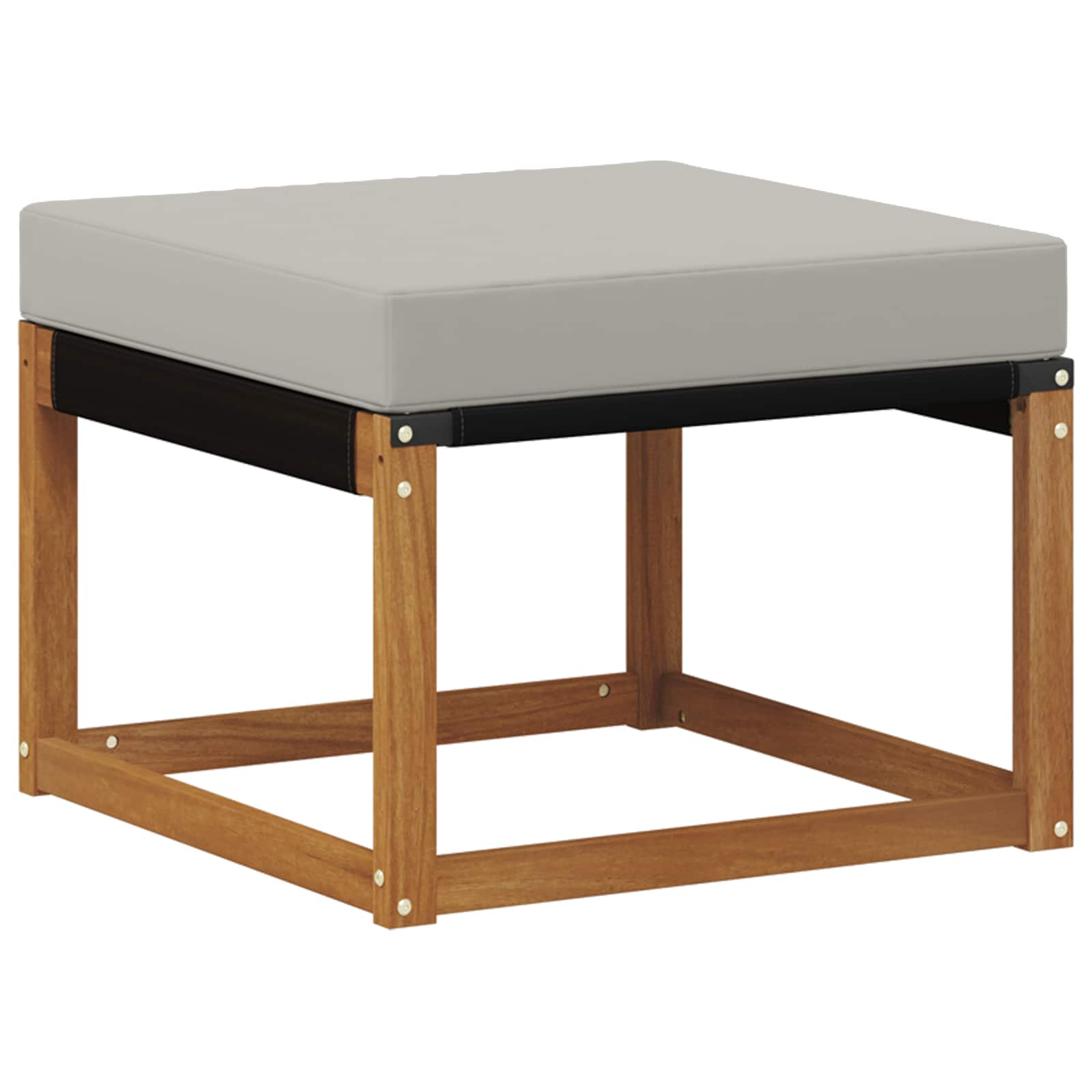 Set vanjskih sofa s jastukom 4 pcs Prirodna i svjetlosiva