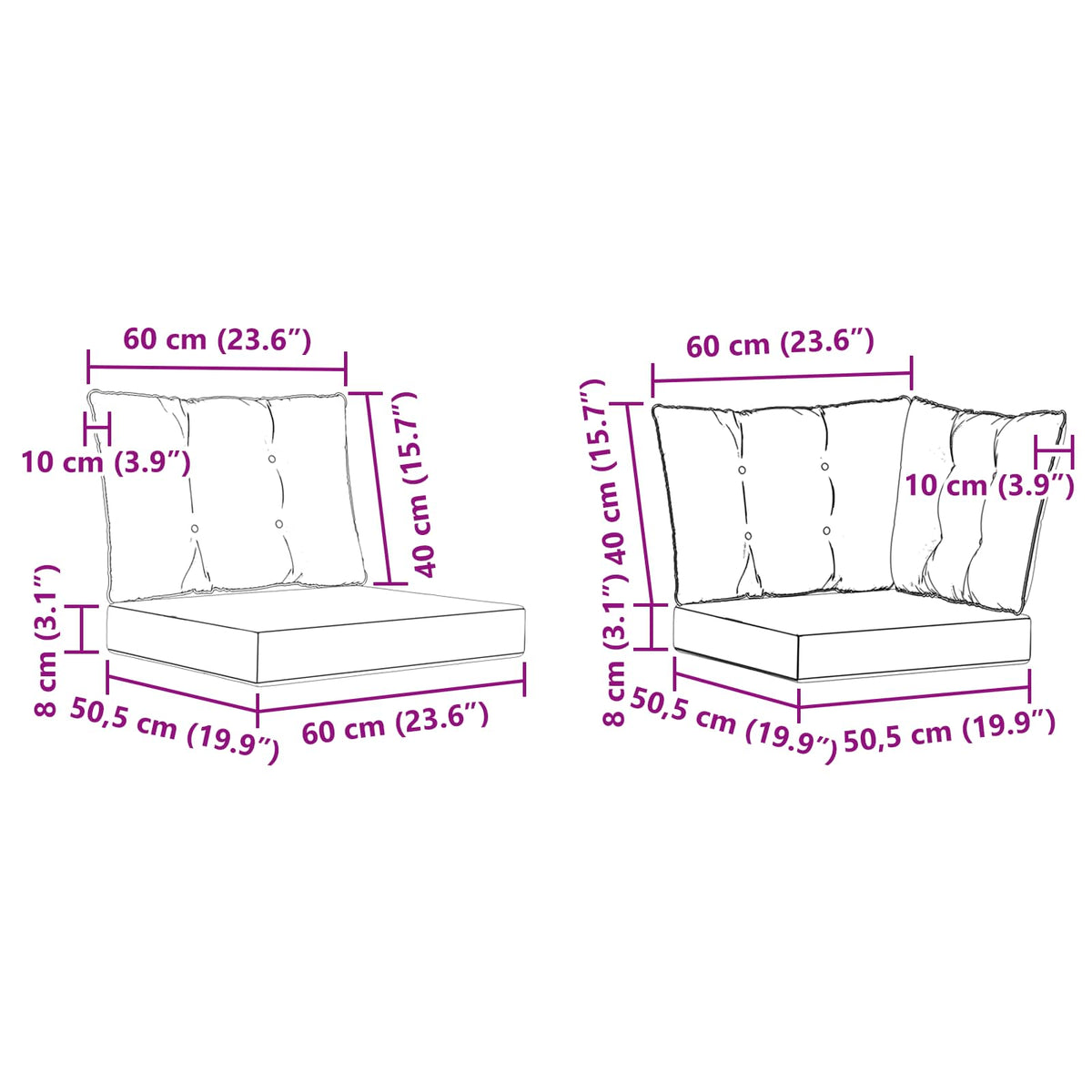 Set vanjskih sofa 4 kom. Prirodna i krem Smeđa 183,5 x 124,5 x 73 cm