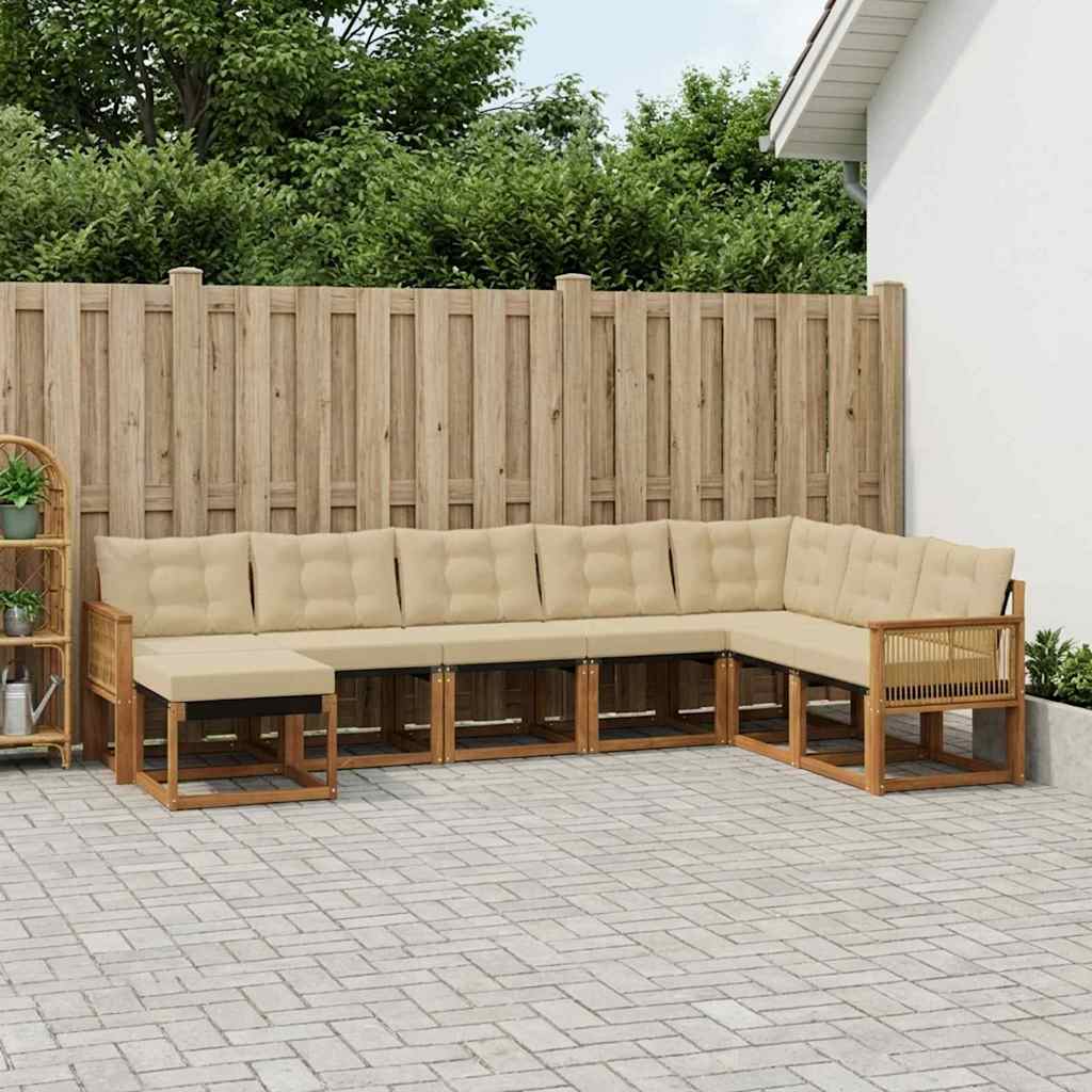 Set vanjskih sofa 8 pcs Prirodna i bež