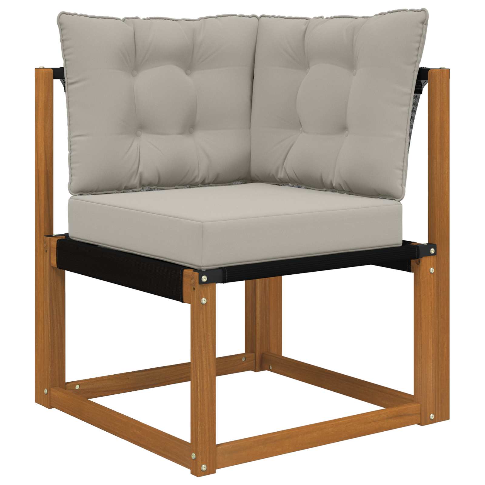 Set vanjskih sofa 6 pcs Prirodna i Svjetlosiva