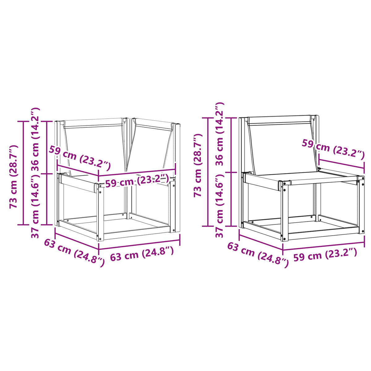 Set vanjskih sofa 6 kom. Prirodna i krem Smeđa 245 x 128,5 x 73 cm