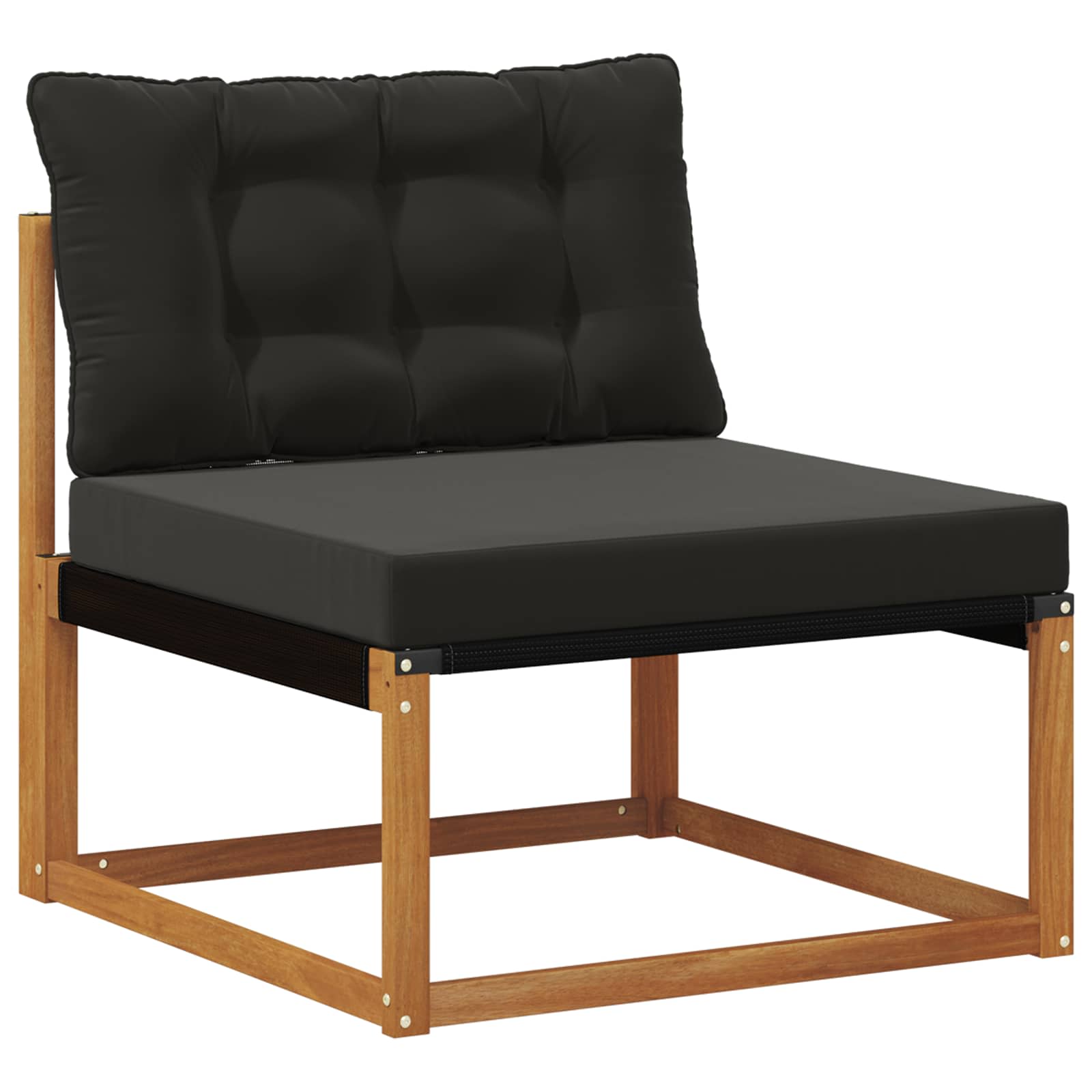 Set vanjskih sofa 3 kom. Prirodna i crna