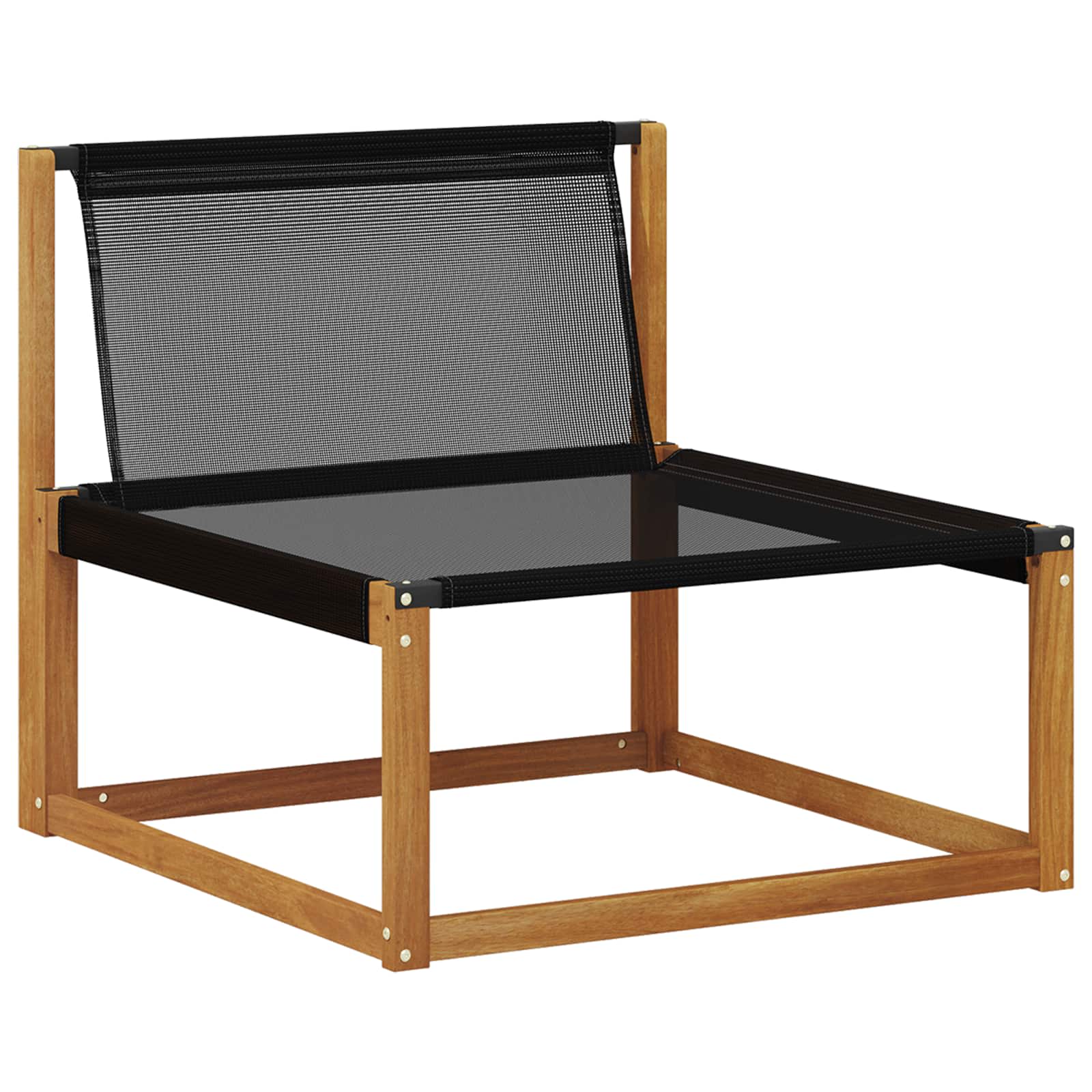 Set vanjskih sofa 3 kom. Prirodna i crna