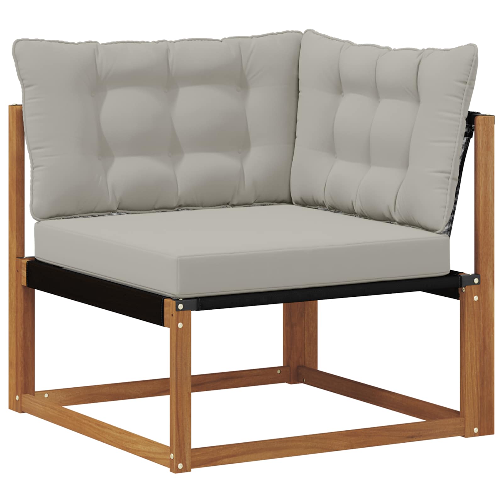 Set vanjskih sofa s jastukom 5 pcs Prirodna i svjetlosiva