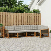 Set vanjskih sofa 7 kom. Prirodna i svjetlosiva