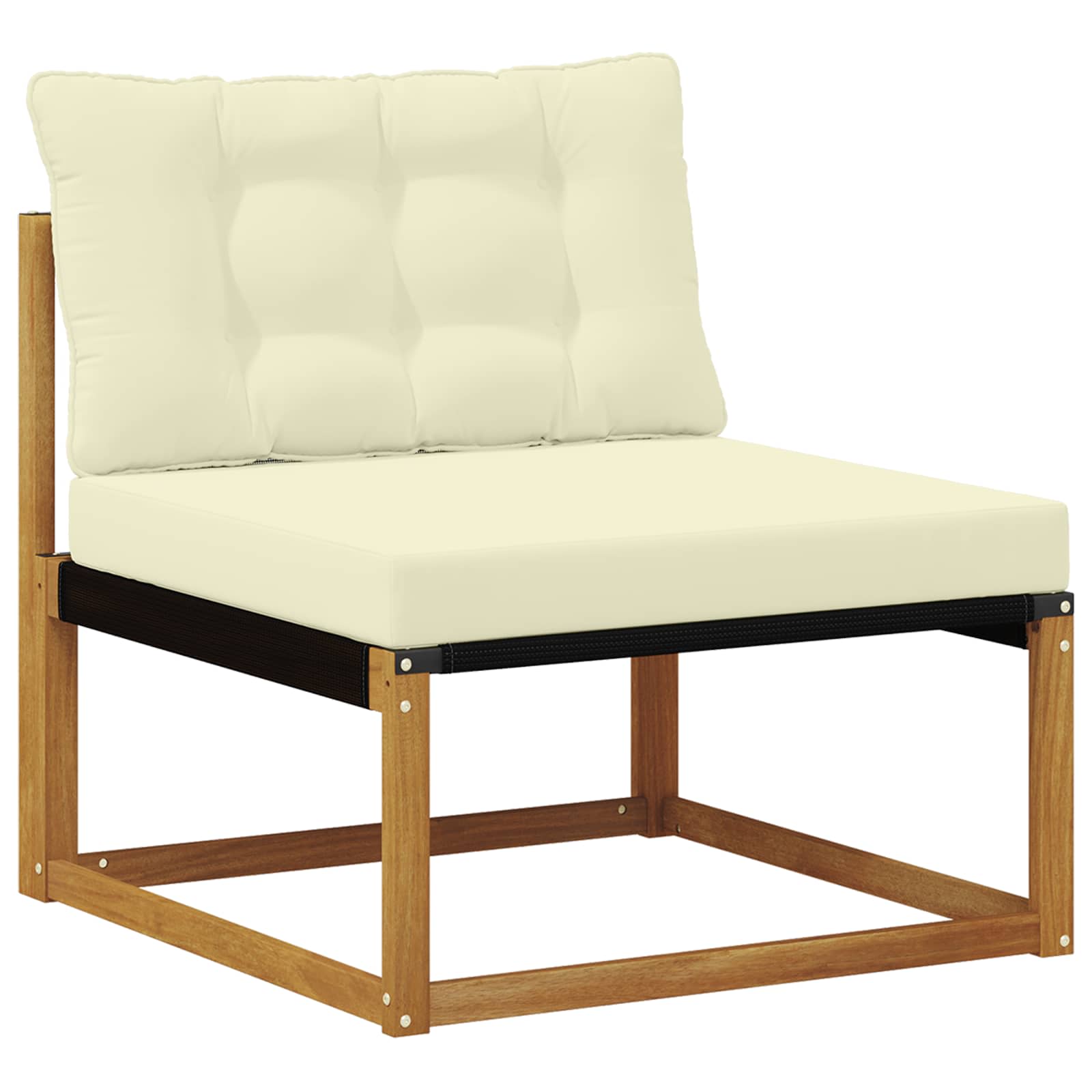 Set vanjskih sofa 8 pcs Prirodna i krem Čvrsto drvo akacije