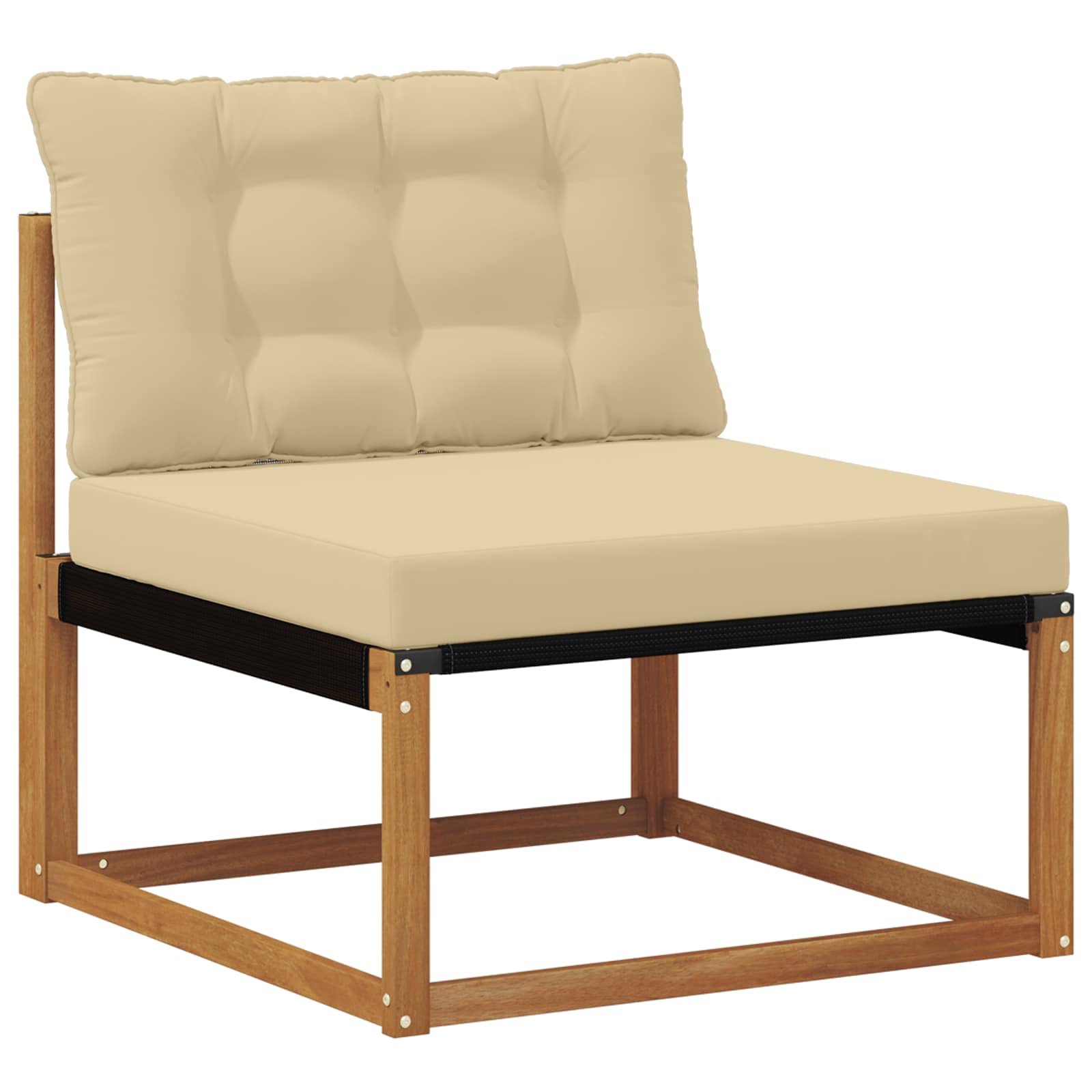 Set vanjskih sofa 8 pcs Prirodna i bež Čvrsto drvo akacije