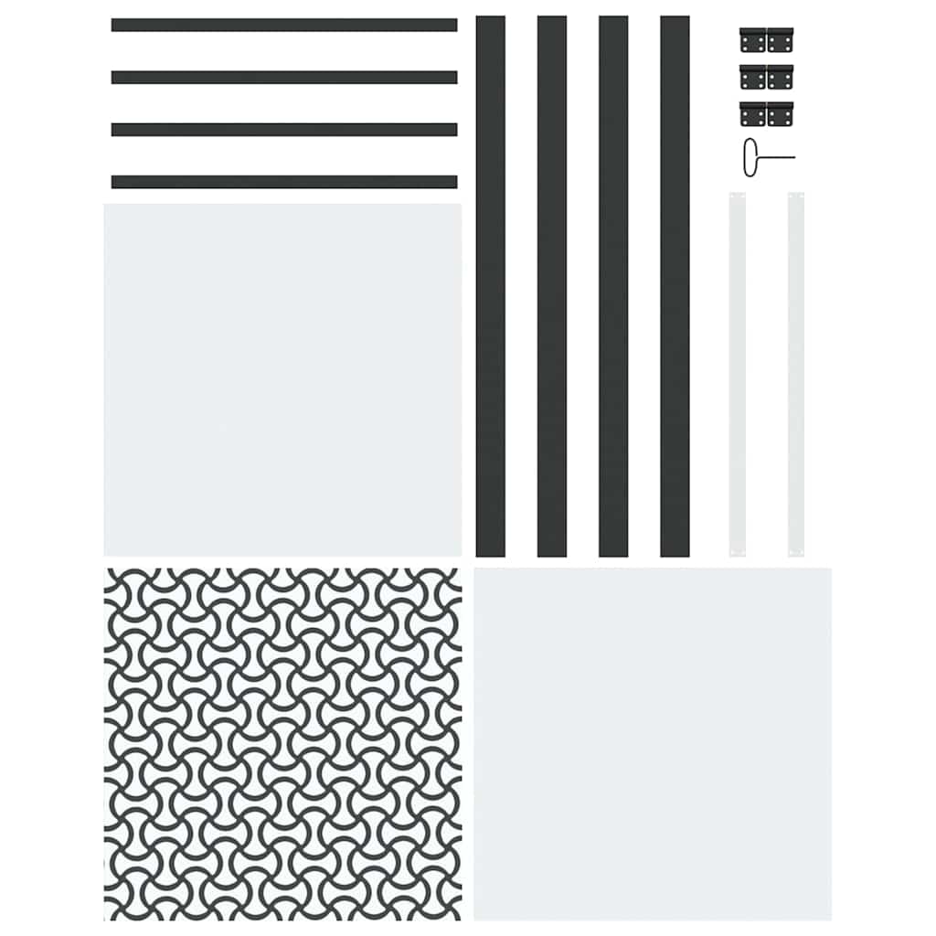 Staklena vrata Rezbarija Crna 76 x 3,5 x 201,5 cm Aluminij