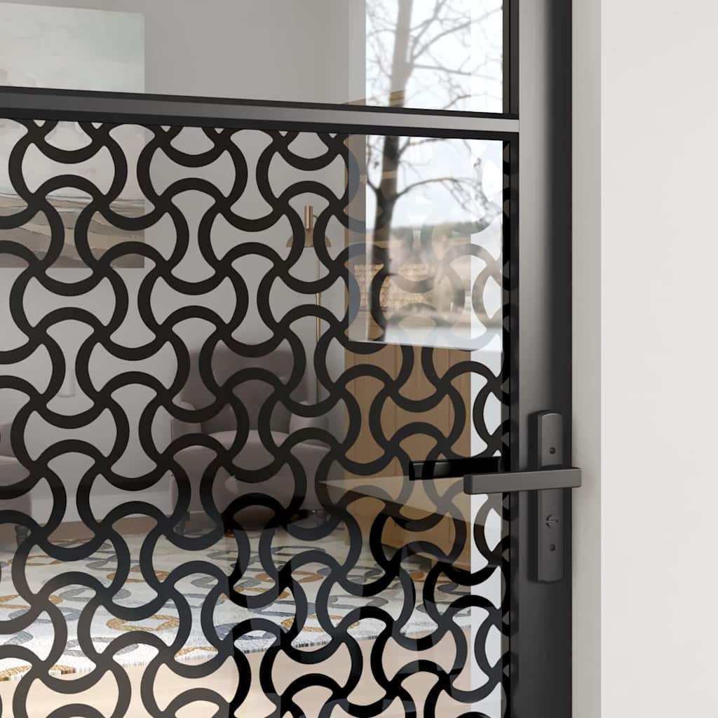Staklena vrata Rezbarija Crna 76 x 3,5 x 201,5 cm Aluminij
