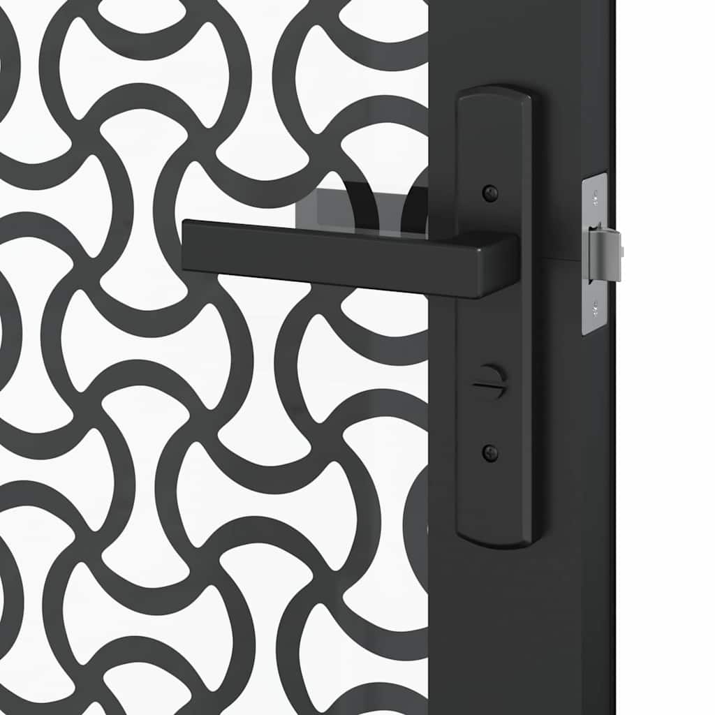 Staklena vrata Rezbarija Crna 83 x 3,5 x 201,5 cm Aluminij