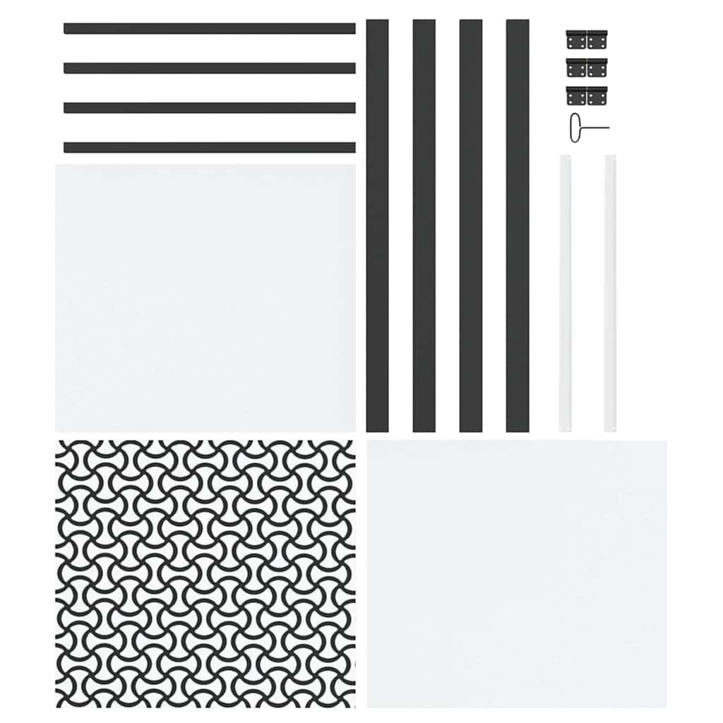 Staklena vrata Rezbarija Crna 83 x 3,5 x 201,5 cm Aluminij