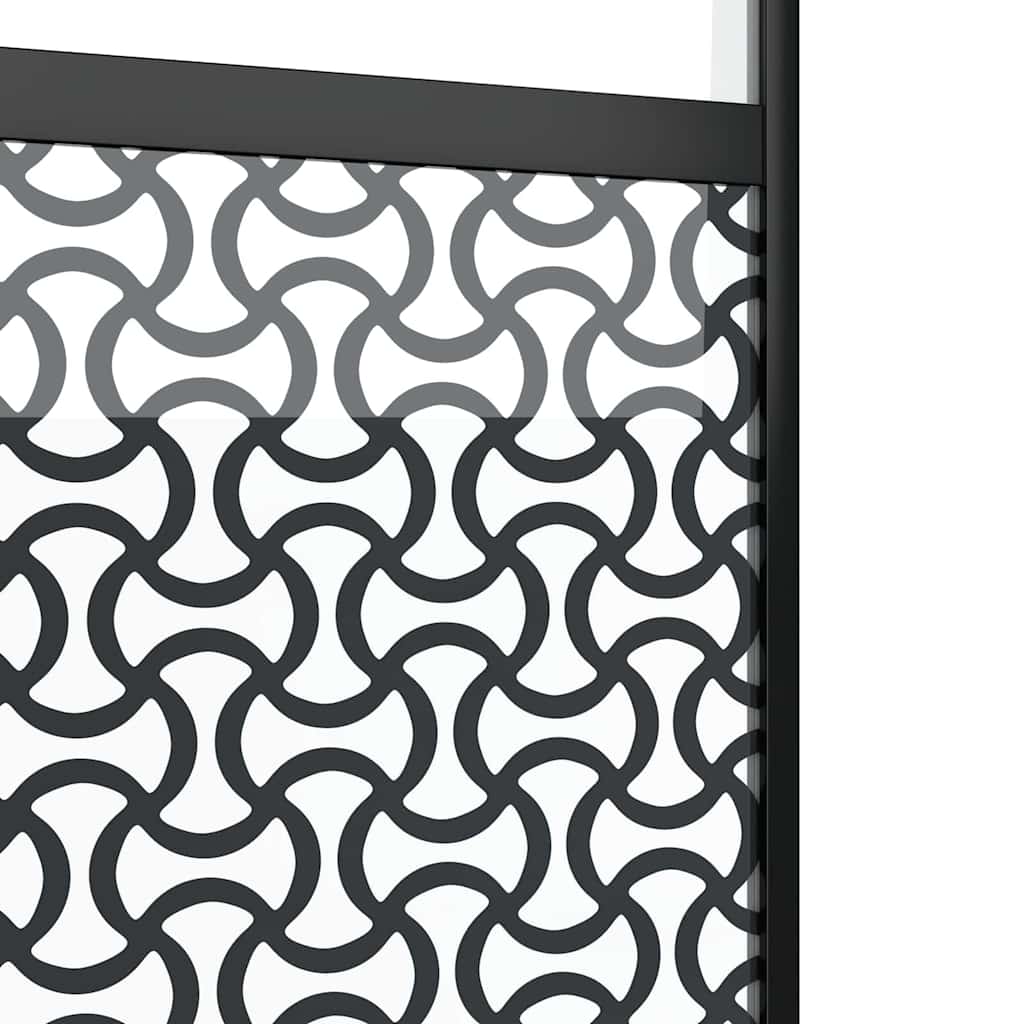 Staklena vrata Rezbarija Crna 76 x 2 x 205 cm Aluminij