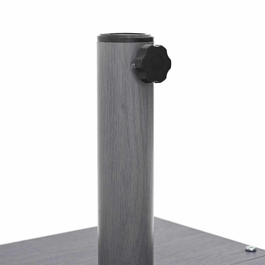 Baza za suncobran Tamno siva drvena izgled 45 x 45 x 31 cm