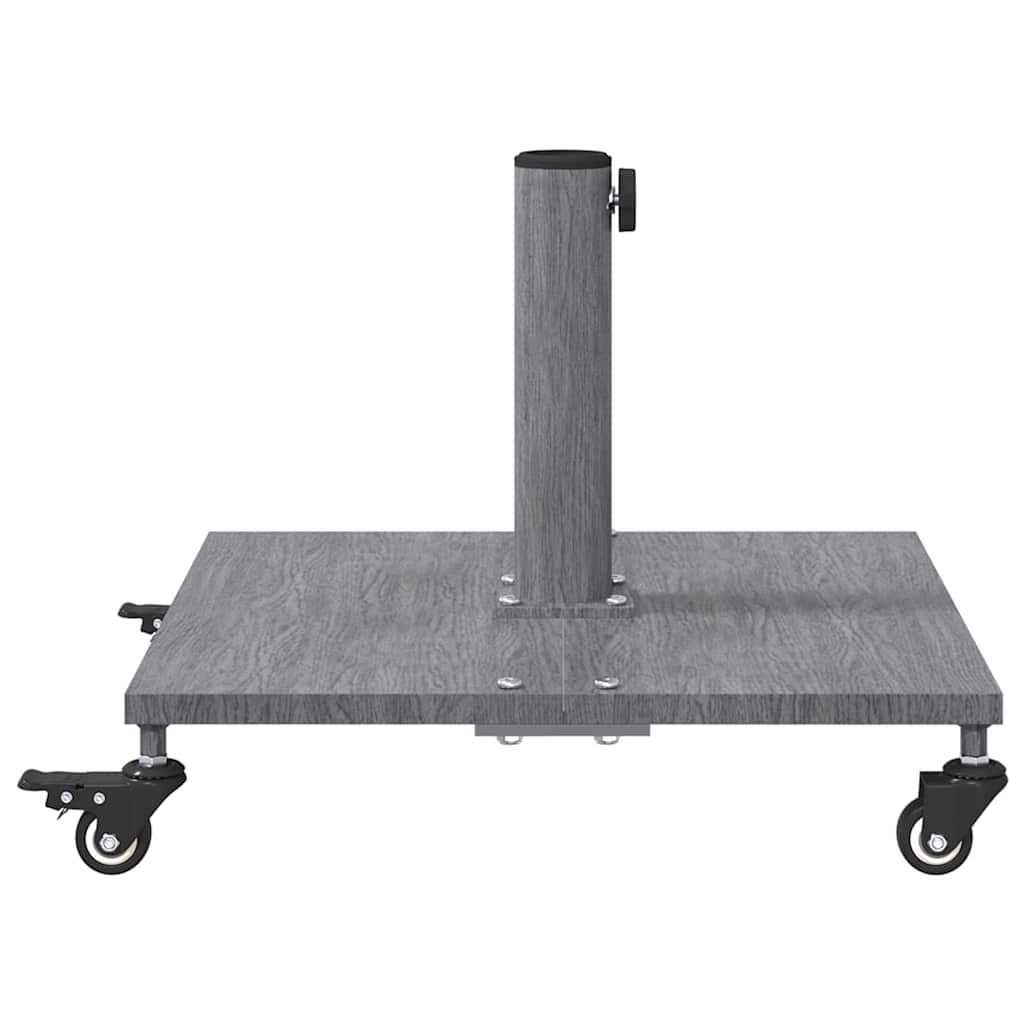 Baza za suncobran Tamno siva drvena izgled 45 x 45 x 31,5 cm