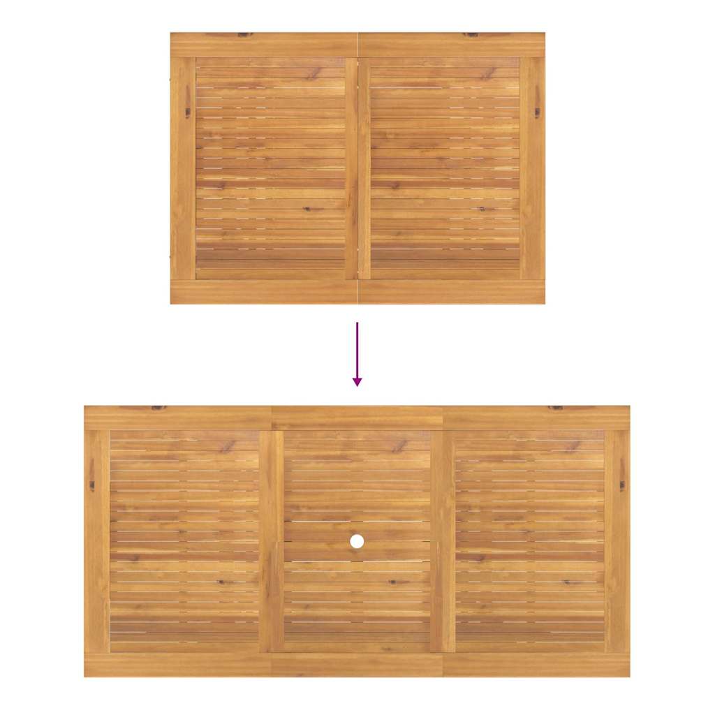 Vrtni set za objed 5 pcs Smeđa Čvrsto teak drvo