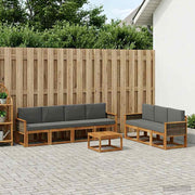 Set vanjskih sofa 7 kom. Prirodna i antracit