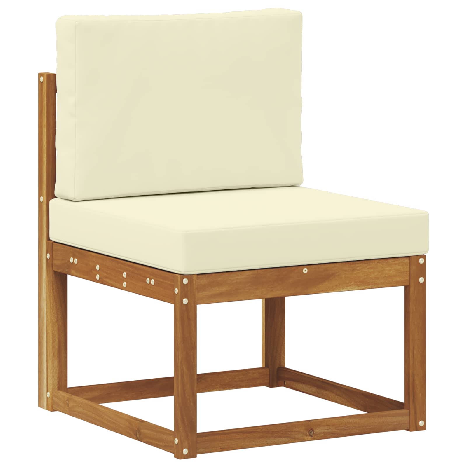 Set vanjskih sofa s jastukom 7 pcs Prirodna i krem Poliester