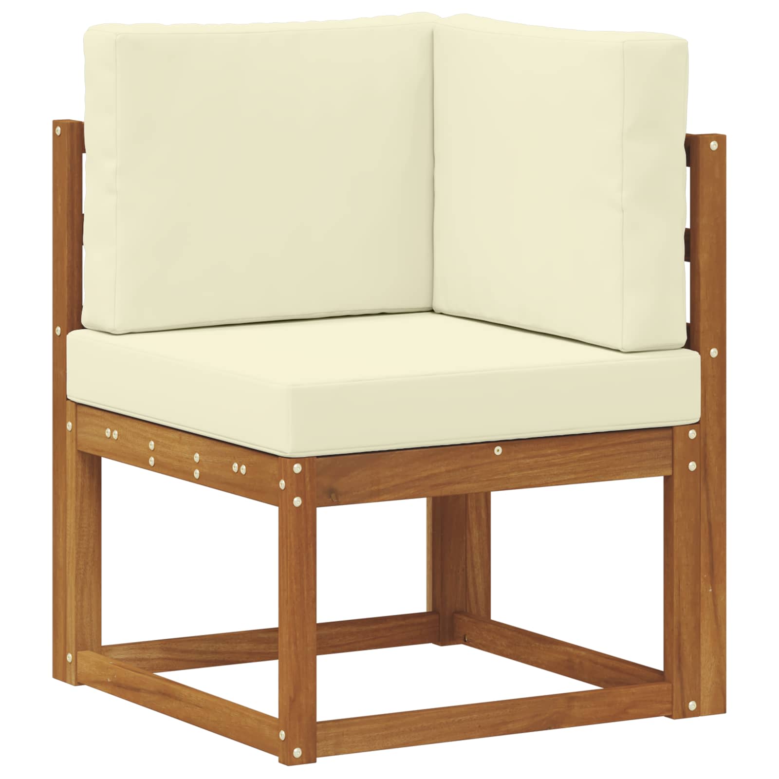 Set vanjskih sofa s jastukom 7 pcs Prirodna i krem Poliester