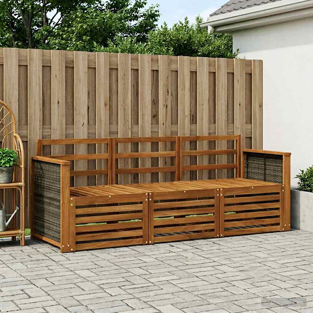 Setovi sofa 3 pcs Čvrsto drvo akacije
